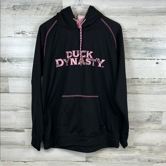 Duck Dynasty Branded Pink Camo Pullover Hoodie Women’s Size Medium - Picture 1 of 7